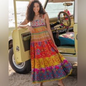 NATURAL LIFE Vibrant Multicolor Maxi Dress